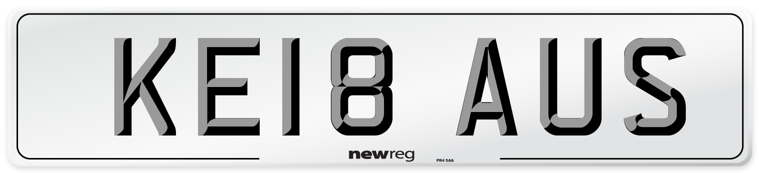KE18 AUS Number Plate from New Reg